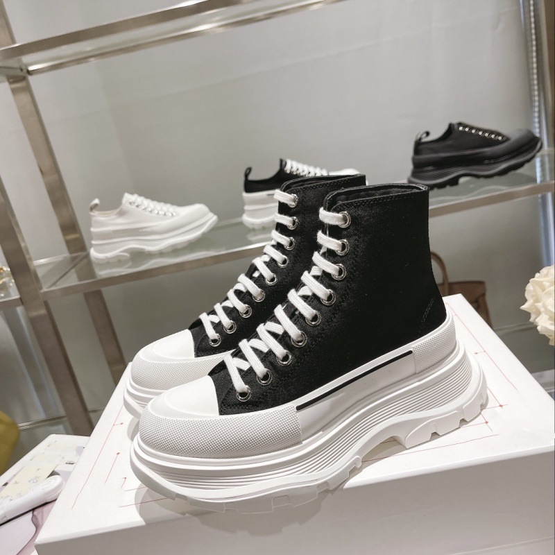 블랙 앤 화이트 캔버스 하이탑