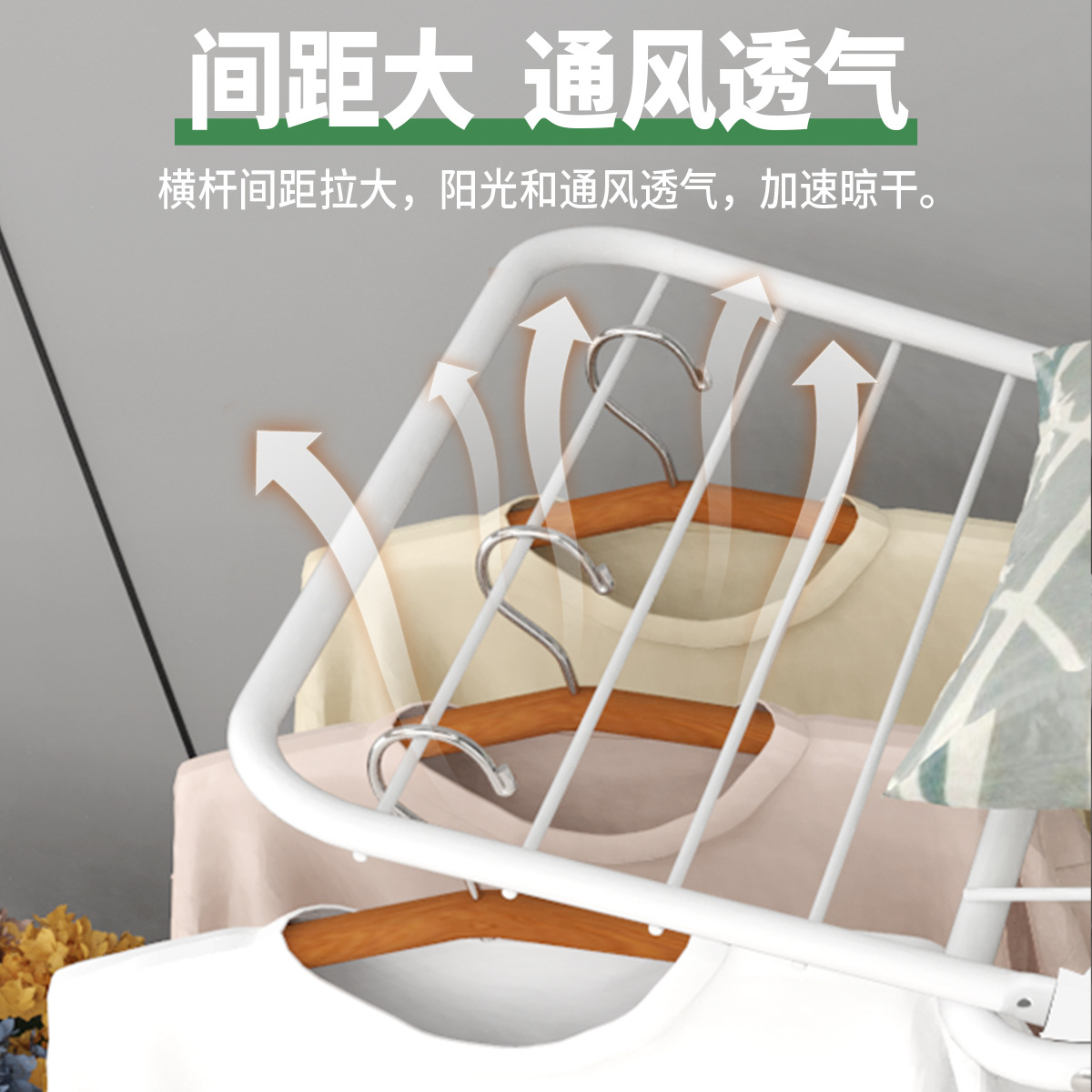 Transfronterizo tipo X piso percha de secado de ropa balcón plegable percha de secado de ropa interior y exterior sin instalación percha de secado de ropa al por mayor