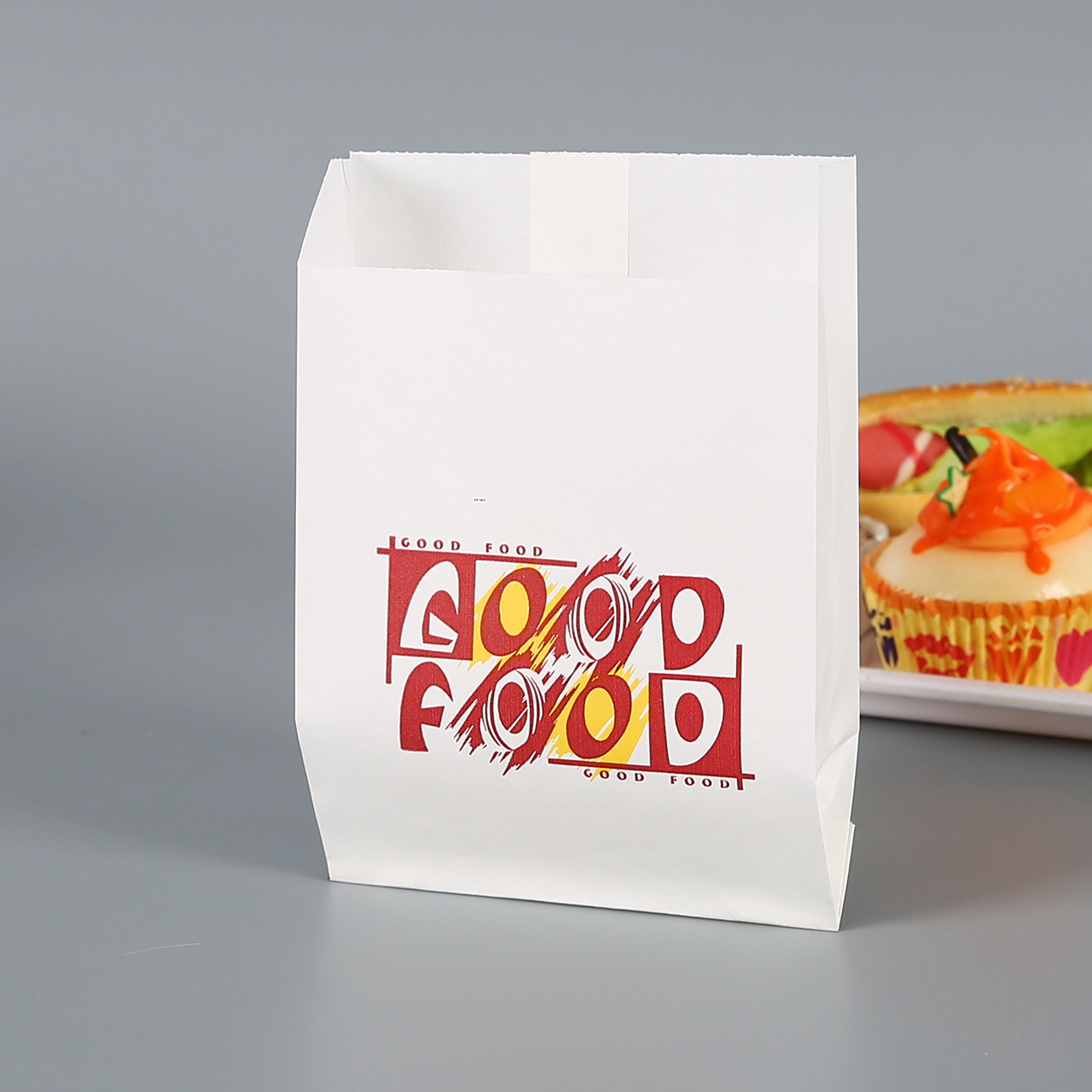 一次性淋膜防油纸袋 休闲食品薯条炸鸡汉堡防油纸袋 小吃防油纸袋