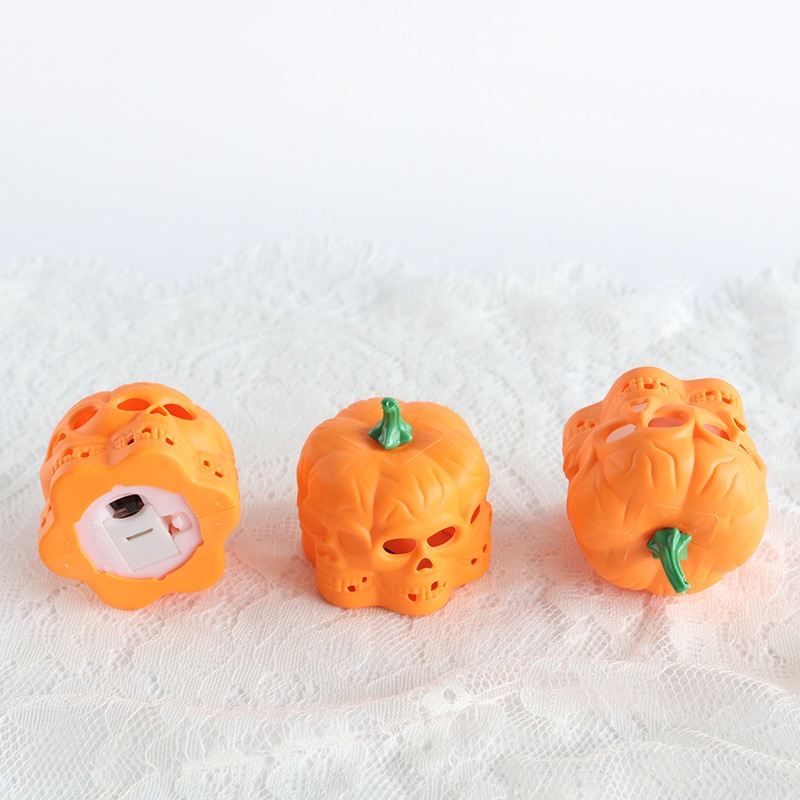 Halloween hueco cráneo lámpara de vela bar KTV atmósfera props LED flash luz de noche lámpara de calabaza