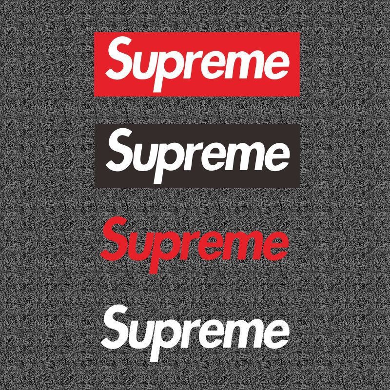 Adesivos refletivos de carro da moda Supreme, adesivos decorativos de bloqueio personalizados da moda, adesivos criativos modificados para arranhões de motocicleta