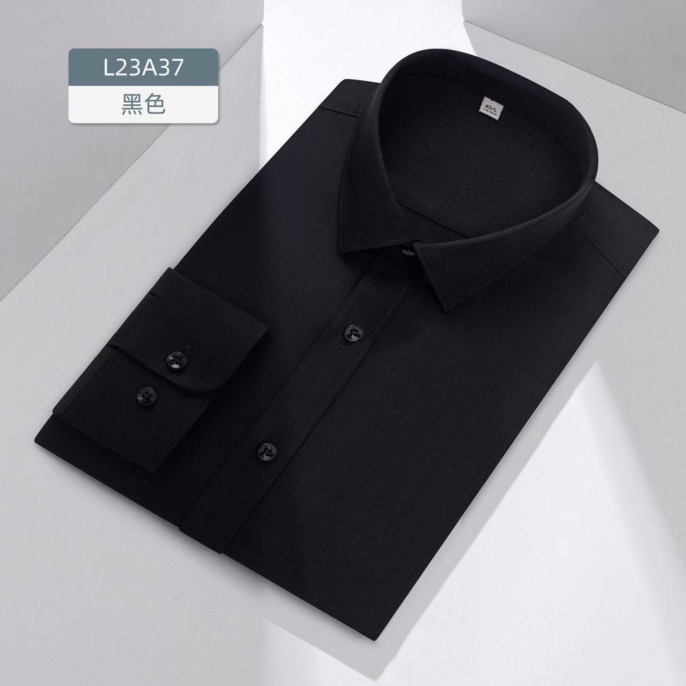 Camisas personalizadas de fibra de acacia de hombre de mangas cortas de negocios sin quemar ropa formal de trabajo delgada camisa antibacteriana para hombres