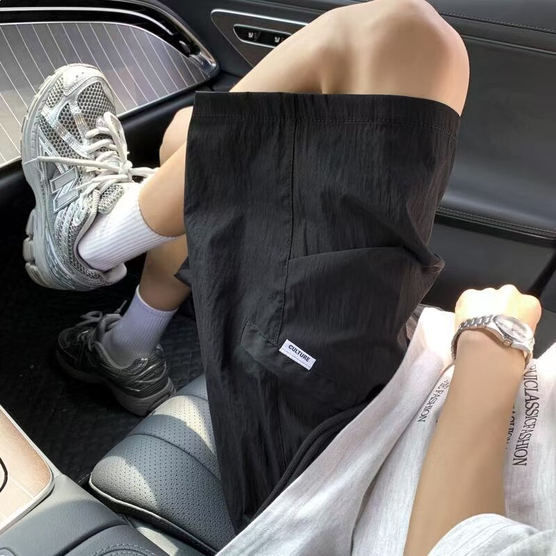 Summer Quick-Dry Thin Dopamine Mesh Shorts American-Style Breathable Beach Shorts Loose Casual Five-Point Pants for Men