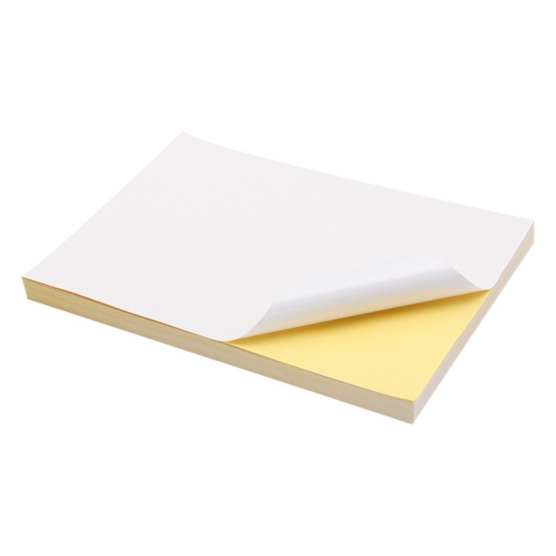 Etiqueta autoadhesiva A4 en blanco papel de impresión de alto adhesivo papel de marca 100 hojas papel de etiqueta autoadhesivo mate brillante