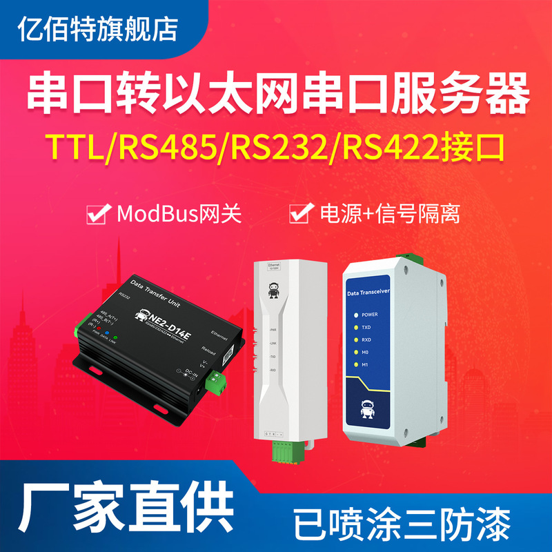 Serial Server RS485 to Ethernet Module MQTT Serial to Network HTTP Communication modbus Gateway
