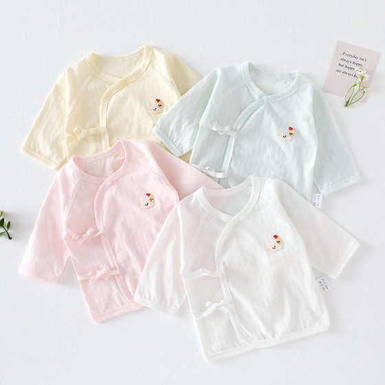 Newborn Long-sleeved Monk Clothing Newborn Top Baby Half-back Clothing Newborn Summer Thin Baby Top