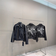 2025秋冬新款E@RD忧郁的富二代抽大烟刺绣小羊皮夹克外套 一件批