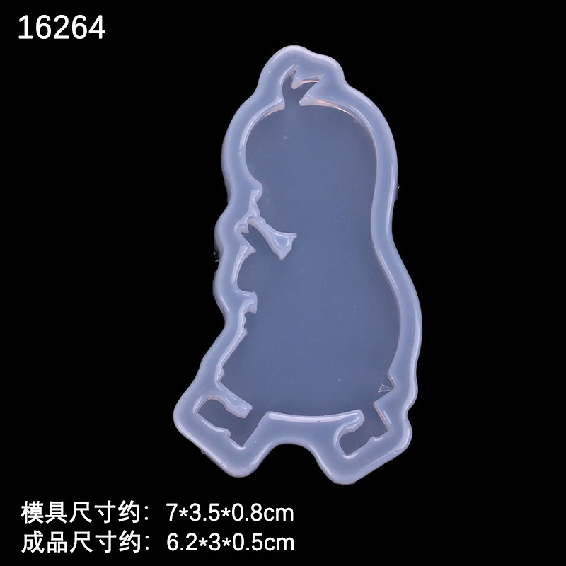 Espejo epoxi molde niña búho feliz oso hecho a mano DIY joyería Decoración Accesorios Silicona