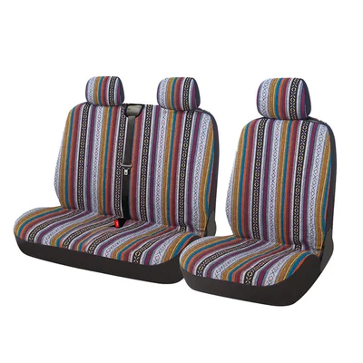 Cross-border hot sale 2 1 truck van off-road vehicle high gram weight universal color stripe cloth seat cover non-slip thickened (Universal seat cover) - color-a-85116cm