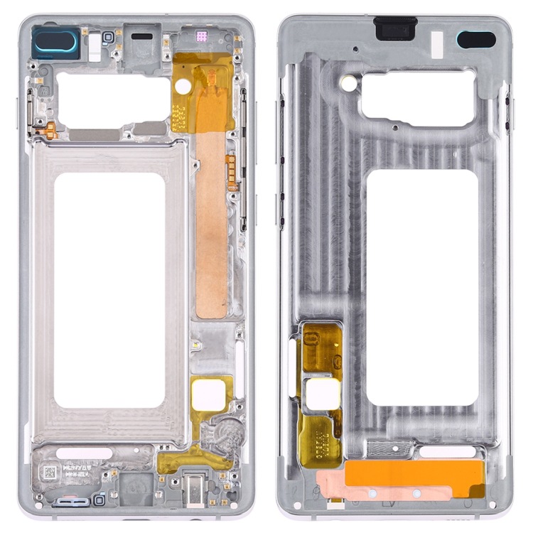 适用于三星 for Galaxy S10+ 液晶中框带边键 (颜色：银色)