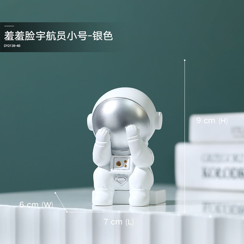 DY2138-4B-Shame Face Astronaut Small-Silver