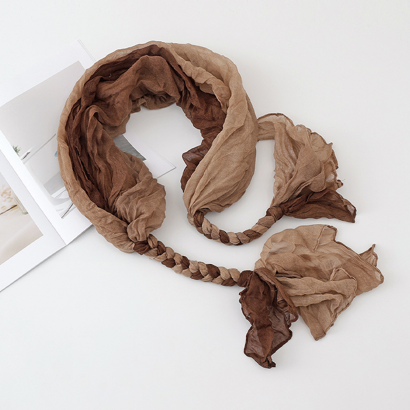 Chal para mujer, verano de moda, nuevo estilo, chal de giro pequeño, bufanda, toalla de seda con protección solar teñida personalizada, pañuelo en la cabeza, bufanda