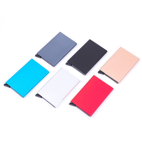 Aluminum alloy card box, RFID anti-theft card box, business card box, six colors X-1 bank card box