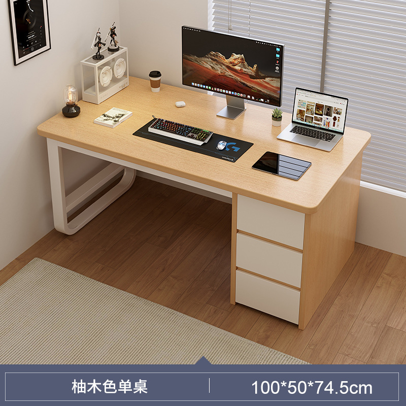 Escritorio para computadora de escritorio para oficina, escritorio simple y moderno con cajón, escritorio para el hogar, escritorio para el hogar, banco de trabajo