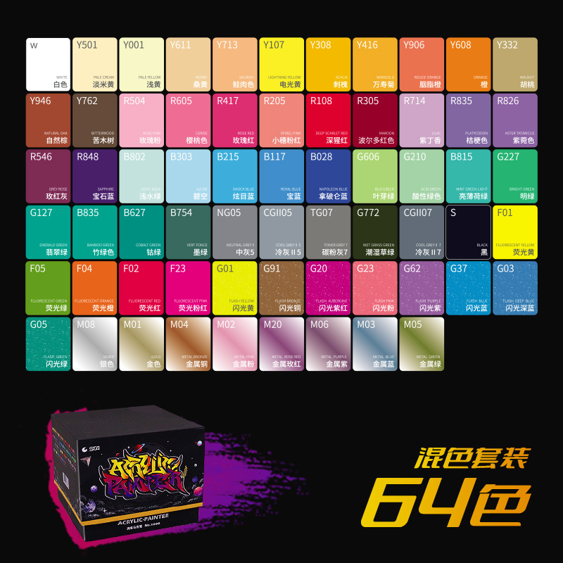 STA 1000C Segunda Generación marcador de acrílico cabeza fina impermeable pintado a mano DIY pintura Zapatos Ropa zapatos acrílico cara