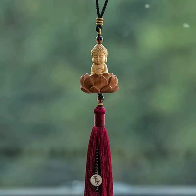 Car hanging — Journey Pendant Car Deer Ornament - little-buddha-style-elegant-red-pendant