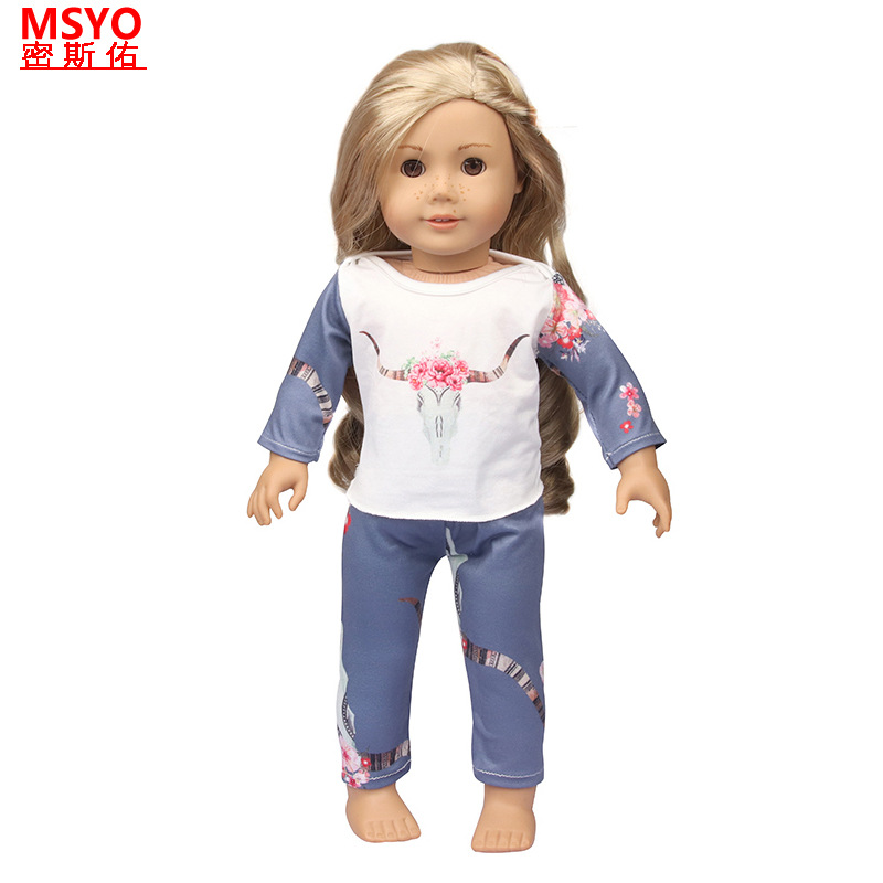 18 pulgadas American Girl muñeca pijamas 43cm xiafu muñeca ropa traje muñeca lindo camisón Pijamas