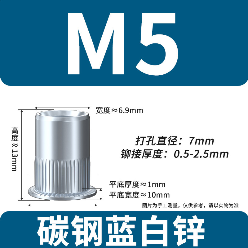 青白亜鉛 M5（単体重量≈1.74g）