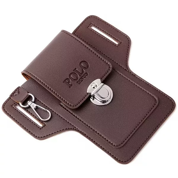Men's mobile phone bag Card Case mobile phone pendant new mobile phone waist bag men's construction site work mobile phone leather case hanging key