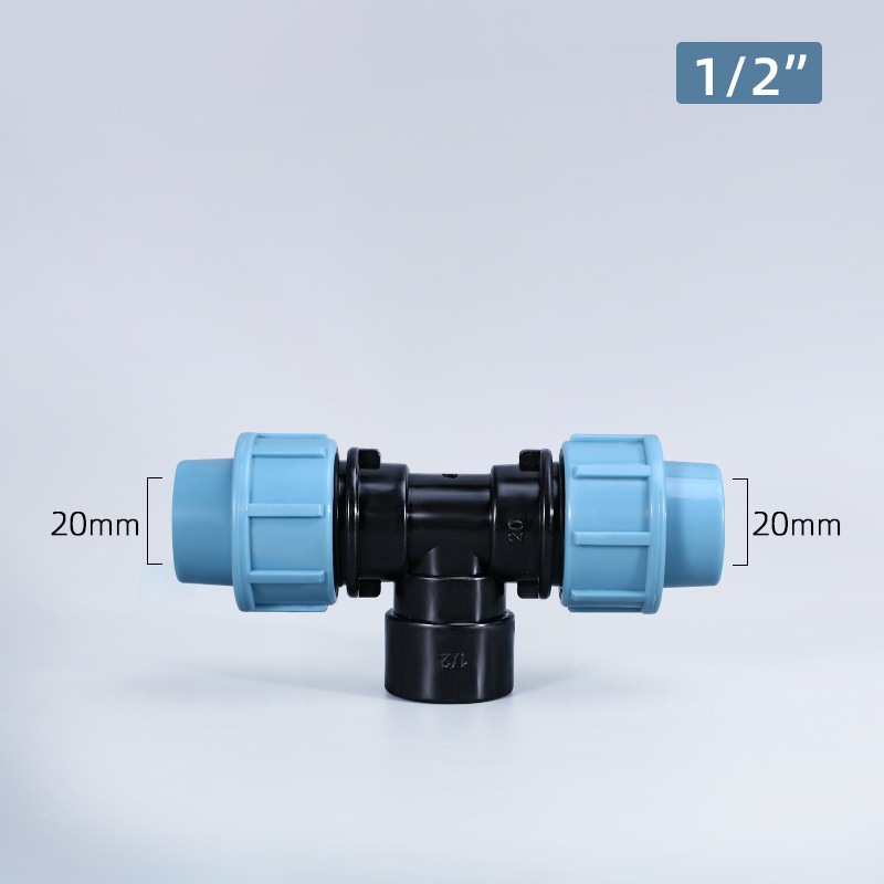 Conector de tubería de agua de plástico PE accesorios de tubería de conexión rápida PE reparación de emergencia cable interno codo PE Conexión de tarjeta rápida cable externo tee al por mayor