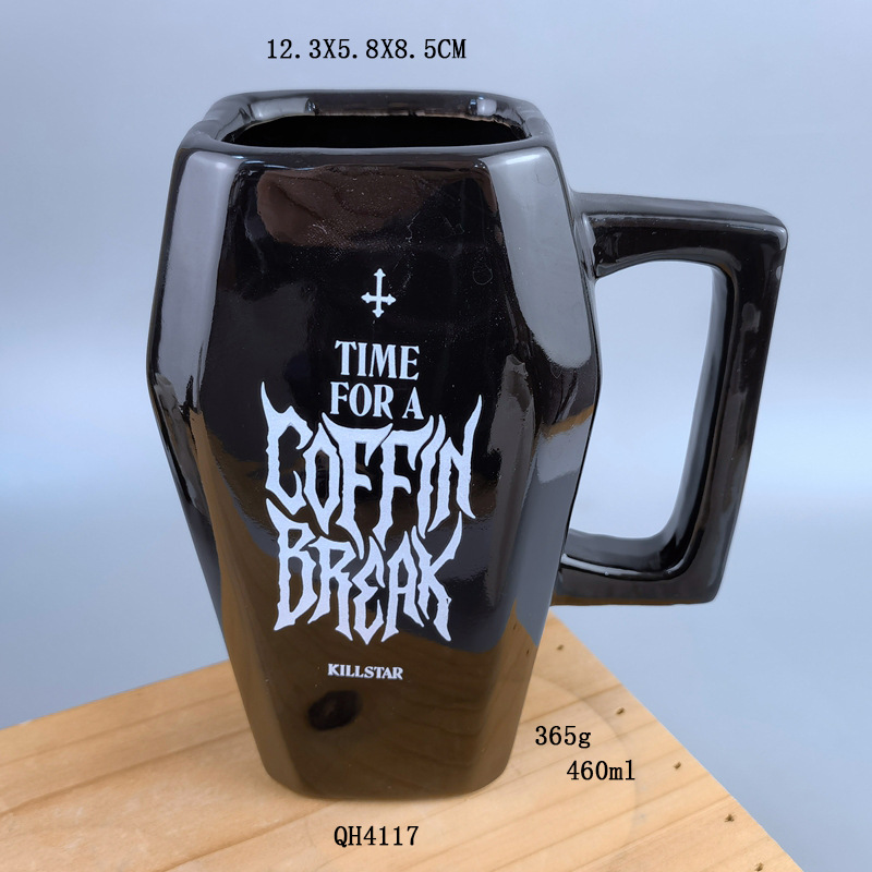 Halloween Taza de café de cerámica de unicornio de Amazon cuidadosamente seleccionada Taza de dibujos animados de Halloween divertida Estudiante lindo