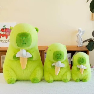 Creative New Style Non-Banana Green Capybara Plush Doll for Girls Gift Capybara Popular Doll Grabber Doll