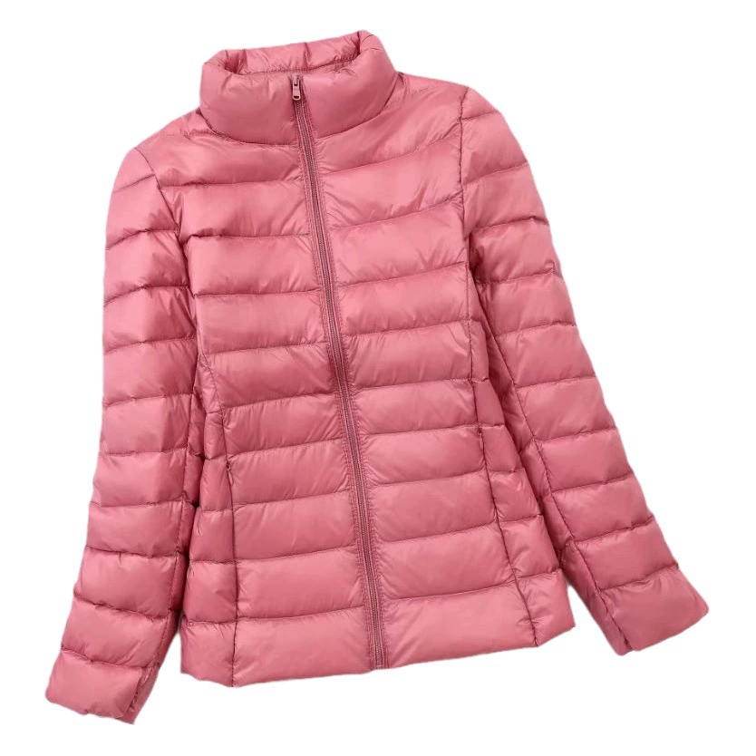 Новинка осени и зимы 202, тонкий пуховик, женский короткий пуховик с воротником-стойкой и капюшоном, легкая, ультра-легкая, тонкая куртка большого размера