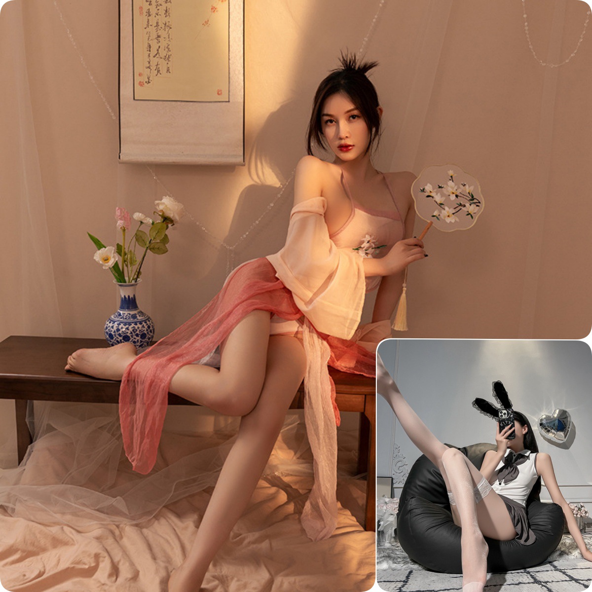 다이빙 핑크 + 실크 양말