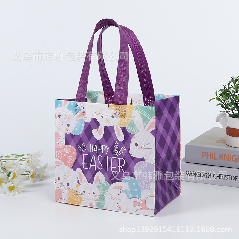 Transfronterizo en stock Bolsa de regalo de Pascua Bolso de dibujos animados no tejido Bolso de decoración de fiesta tridimensional grande traje