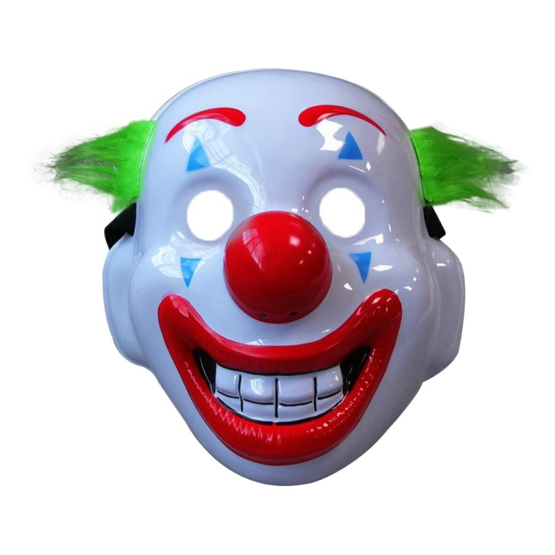 Máscara de payaso de pelo verde de Joker para Halloween, máscara completa para fiestas, accesorios de película de DC, maquillaje de plástico, cara de fantasma divertida image 1