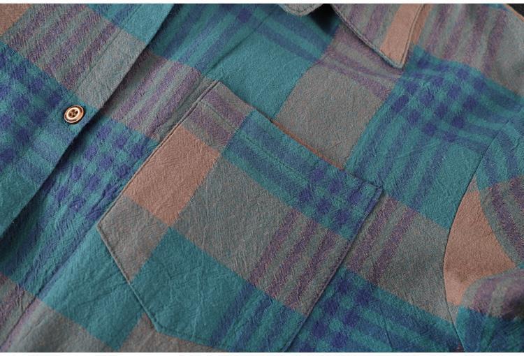 476g Weight Long Sleeve Sleeve Length Single Breasted Placket Type Regular Sleeve Sleeve Type Polyester, Polyester Fabric Type Mid-Length (65cm <Length ≤ 80cm) Top Length Cardigan, Shirt Tops Type Shirt Collar Neckline Loose Fit Type Lattice Pattern Temperament Commuter, Commute style Style Casual Plaid Shirt Women's Midi Loose New Style Plus Size Long Sleeve Top Trendy Spring Autumn 2025 New Arrival 7