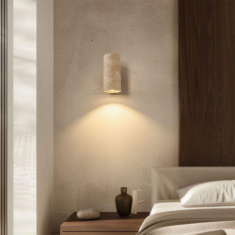 Lámpara de pared de piedra de la cueva de Huangxi, dormitorio, cabecera de la cama, hotel residencial, atmósfera interior, pasillo, control de iluminación avanzado