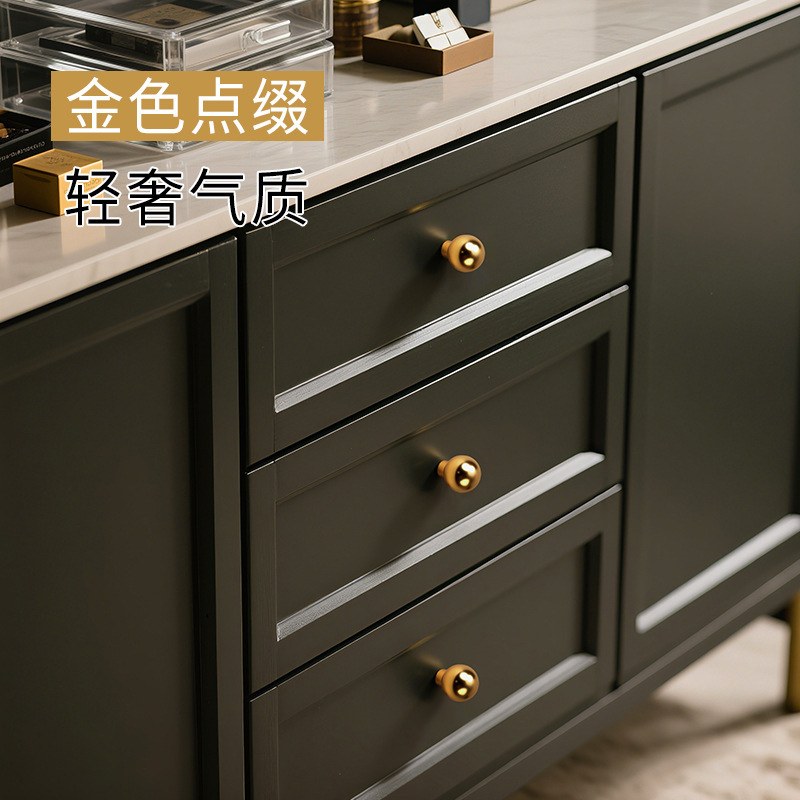 衣柜门极简把手家具橱柜门拉手圆形金色柜子抽屉单孔金属小把手|undefined