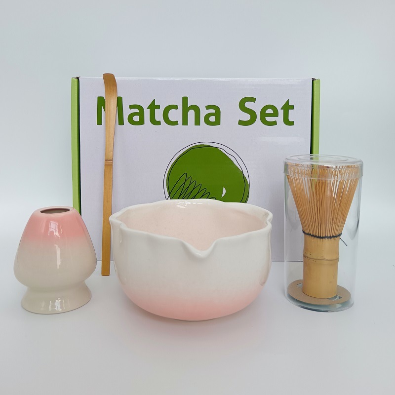 Cerámica matcha set con bocal de té matcha cepillo de té 100 - Ben-stand matcha combinación matcha herramienta de té caja de regalo
