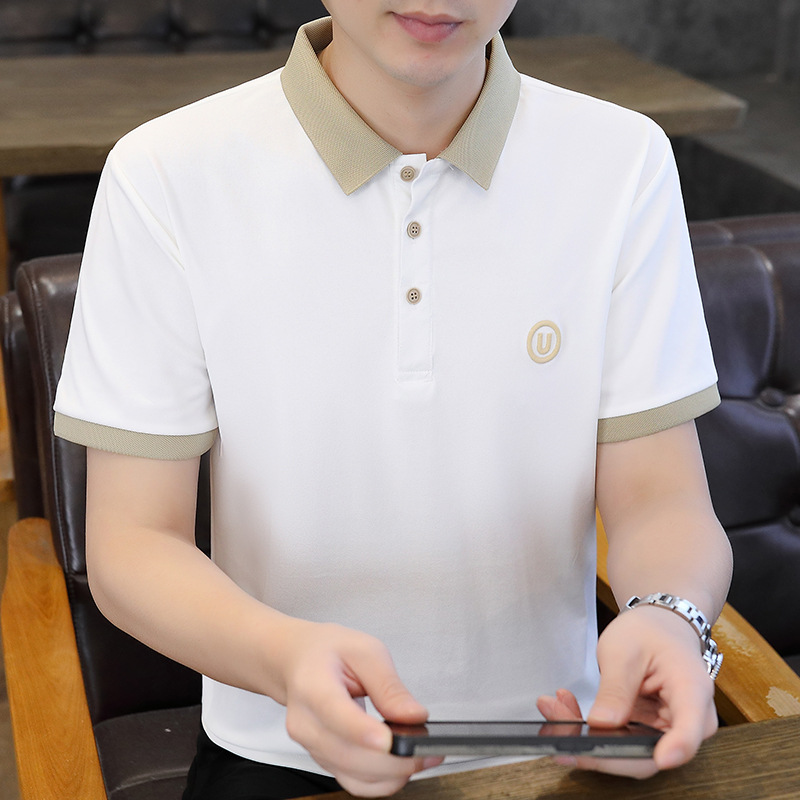 Taobaoke-5099-P26-2024 Camisa POLO de color sólido de alta calidad de verano Camiseta de manga corta para jóvenes-Verano 17