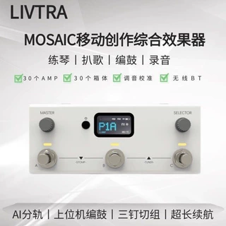 LIVTRA MOSAIC综合效果器电吉他贝斯通用AI分轨便携练琴扒歌编鼓