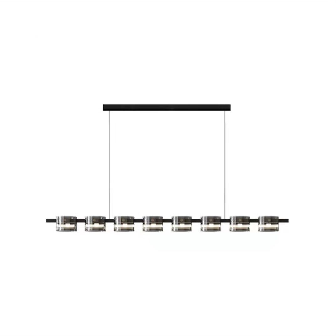 Italiano minimalista barra de vidrio largo lámpara de comedor de diseño moderno y minimalista barra de diseño nórdico lámpara de sala de estar creativa