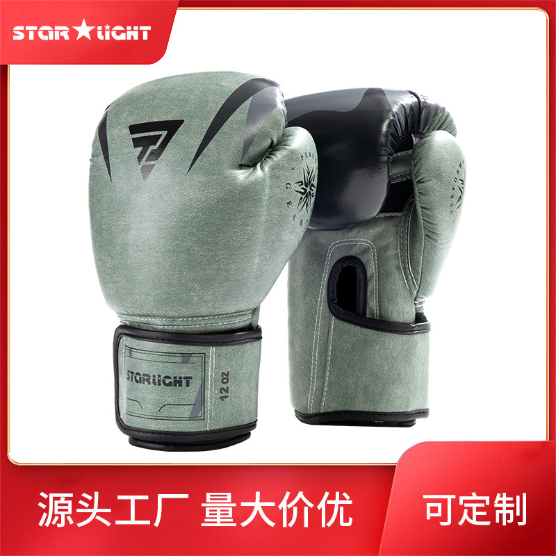 Ceiling Source Factory Cross-Border Boxing Gloves Boxing Sanda Muay Thai Punching Bag Professional Competition Boxing Pu