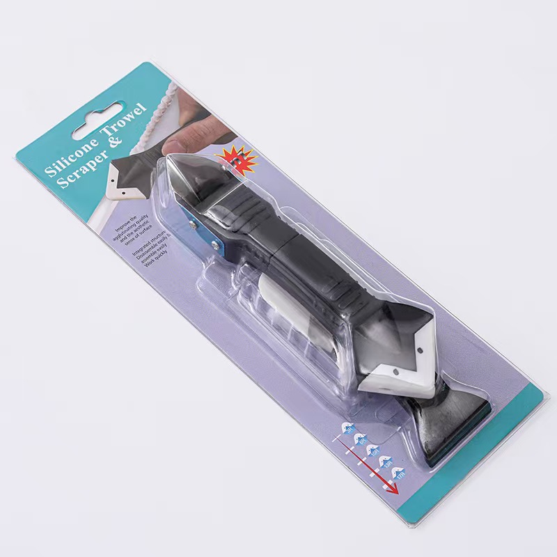 三合一金属刮胶器玻璃胶铲刀修边美缝剂填缝工具多功能硅胶铲胶器