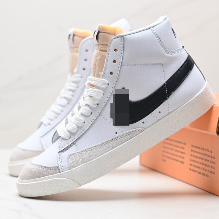 Blazer Mid'77 High-Top Sneakers Double Hook Skateboarding Men's Shoes Versatile Casual Retro