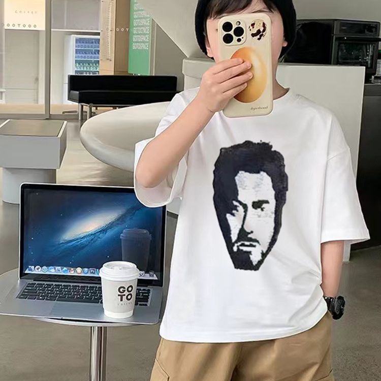 Camiseta de manga corta de algodón para niños ropa de verano para padres e hijos lentejuelas de dibujos animados para niños que cambian de color tops para niños entrega de una pieza