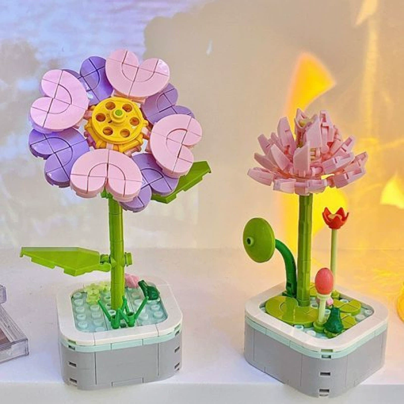 Конструктор, игрушка, букет, цветной, детский ручной DIY, оптом
