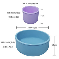 硅膠圓形餐盒上班族學生飯盒微波爐加熱便當盒保鮮盒密封硅膠碗