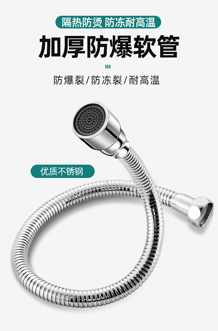 Faucet extender, faucet bubble maker, splash guard, universal rotating extended water pipe, mop sink outlet undefined