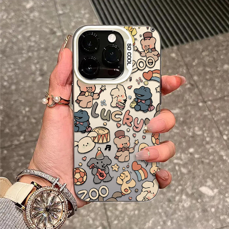 新型動物パーティーはアップル16promax携帯ケース15plus/14男女13/12miniがかわいい|undefined