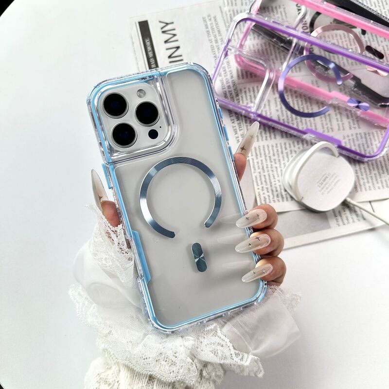 European and American Popular Minimalist Magnetic Phone Case Suitable for Samsung A24, Unisex A25 3-in-1 Anti-Drop Transparent Case European and American Popular Minimalist Magnetic Phone Case Suitable for Samsung A24, Unisex A25 3-in-1 Anti-Drop Transparent Case