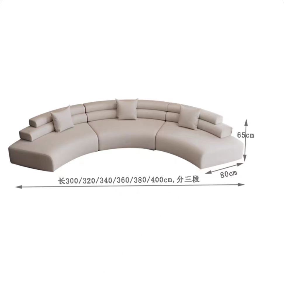 Diseñador nórdico sofá de tela minimalista Oficina de ventas Negociación de arco Hotel Lobby Salón de lujo ligero