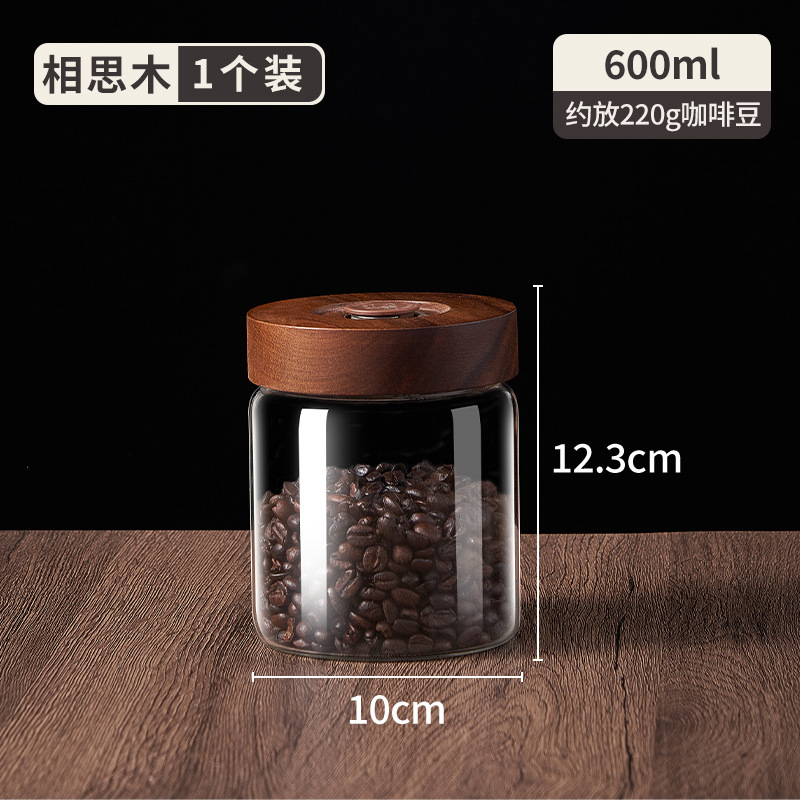 Tanque de almacenamiento de granos de café de grado alimenticio, tanque de sellado de vidrio, tanque de almacenamiento especial para polvo de café, cáscara de naranja de té, tanque de almacenamiento y botella