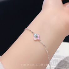 原创S999足银珐琅蝴蝶女小众设计感创意款银手环纯手工手饰品批发