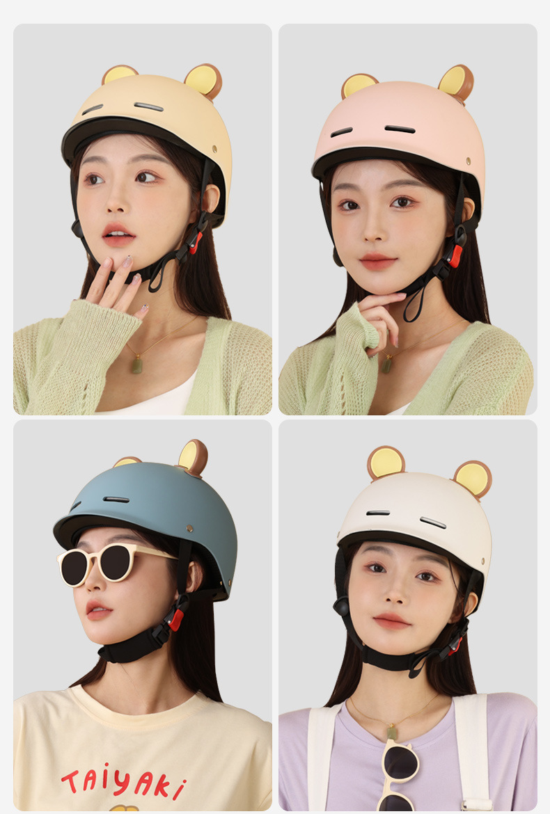 3C certification electric car helmet ladies four seasons universal cute riding helmet battery car helmet summer half helmet men